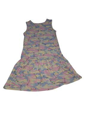 Hello Kitty Girls 7/8  SleevelessCamouflage Dress Cat Print 4491